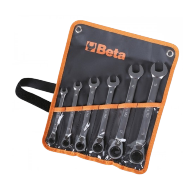 Jogo de Chaves Combinada Catraca 8 a 19mm Reversível 6 Peças 142/B6 BETA-264a253e-af44-484e-a67c-54c3789a7d41