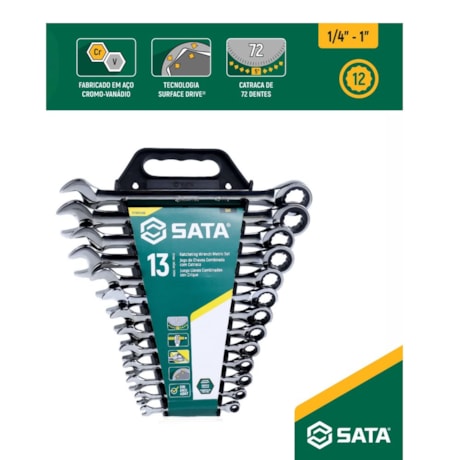 Jogo de Chaves Combinada com Catraca 1/4