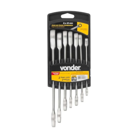 Jogo de Chaves Combinada com Catraca 8 à 19mm 7 Peças 3606308019 VONDER-67706eb7-fec6-422d-8b73-dd62e8a03759