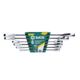 Jogo de Chaves Combinada Fixa com Catraca Speedy 8 a 19mm com 6 Peças ST09033G SATA