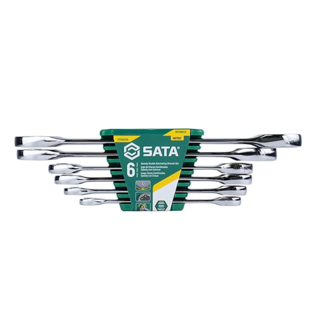 Jogo de Chaves Combinada Fixa com Catraca Speedy 8 a 19mm com 6 Peças ST09033G SATA-4ef71f3f-e3dd-494c-a15b-d8174ea45cd5
