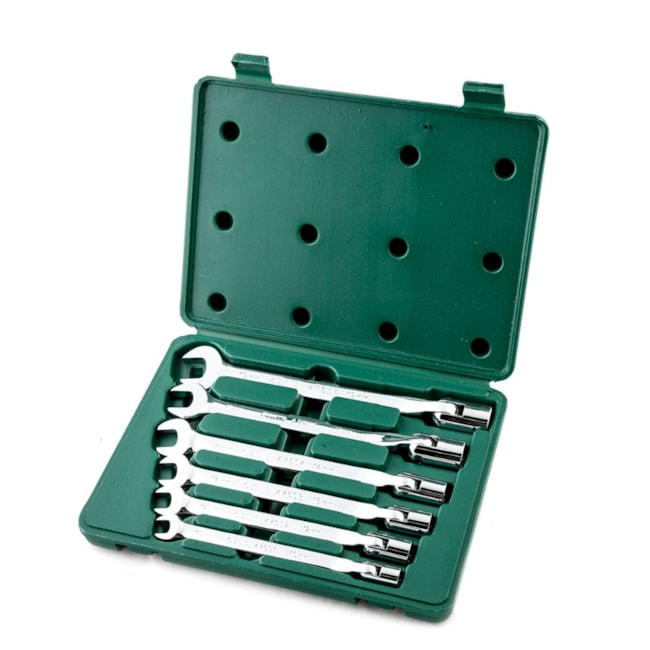 Jogo de Chaves Combinada / Soquete Flexível 10 a 19mm com 6 Peças ST09037SJ SATA-d29efb17-04ab-41c1-9c3a-5924b54704e6