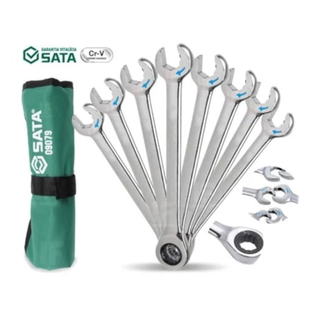 Jogo de Chaves Combinada Speedy com Catraca de 8MM A 19MM com 8 peças ST09079SJ SATA-5f905cce-1973-47ec-b788-8f1d728ac643