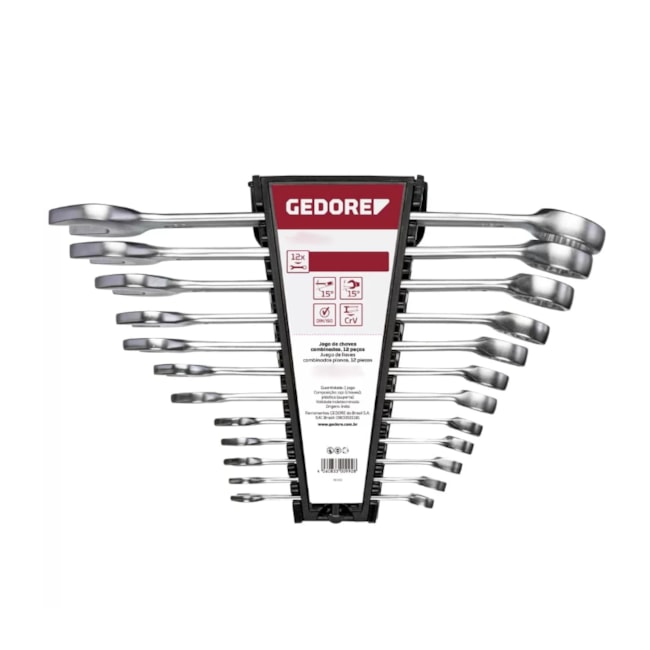 Jogo de Chaves Combinadas 10mm a 32mm com 12 Peças R09105012 GEDORE RED-b6072922-b879-41c6-9e04-b73fcd6ff3d4