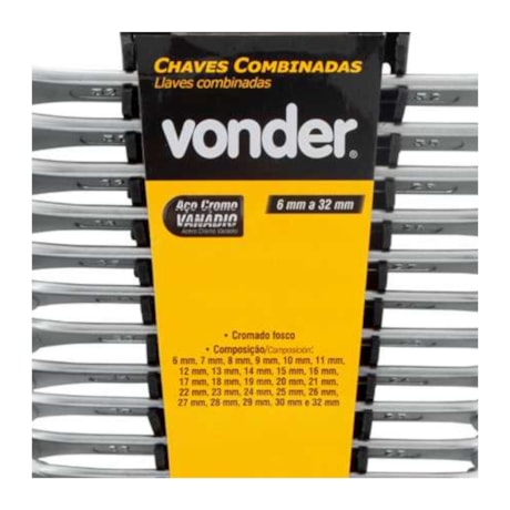 Jogo de Chaves Combinadas 6mm a 32mm 26 Peças com Suporte 3742632026 VONDER-f5553977-d8f2-4b50-bfca-fab8949cbe39