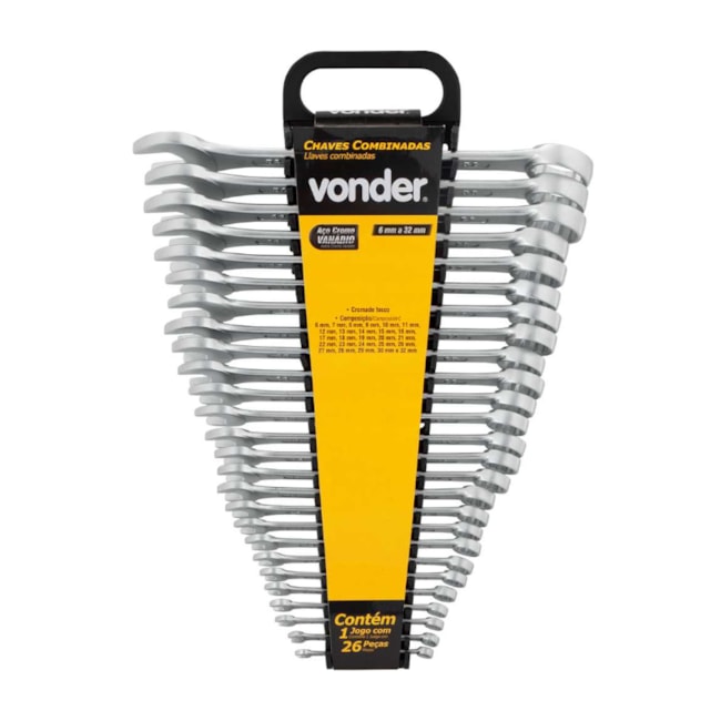 Jogo de Chaves Combinadas 6mm a 32mm 26 Peças com Suporte 3742632026 VONDER-15ab5fd6-d67f-4836-b8f6-f05bc93b9a2b