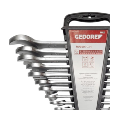 Jogo de chaves combinadas 8 a 19mm 8 Peças R09105008 GEDORE RED -efe0ecc2-5f76-4514-a016-d1f90ee1b08d