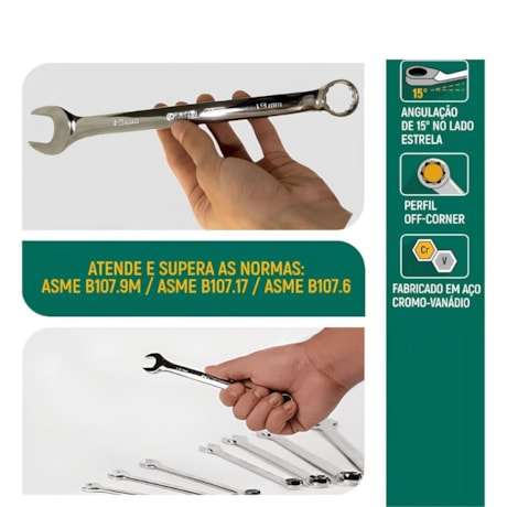 Jogo de Chaves Combinadas 8 a 24mm 14 Peças ST09026G SATA-2983dd29-ae6f-45c9-a049-9606378f58d6