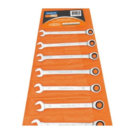 Jogo de Chaves Combinadas 8mm a 19mm com Catraca 12 Peças 44652212 TRAMONTINA PRO-92472747-9489-4eb6-a791-2fc11d85dc23