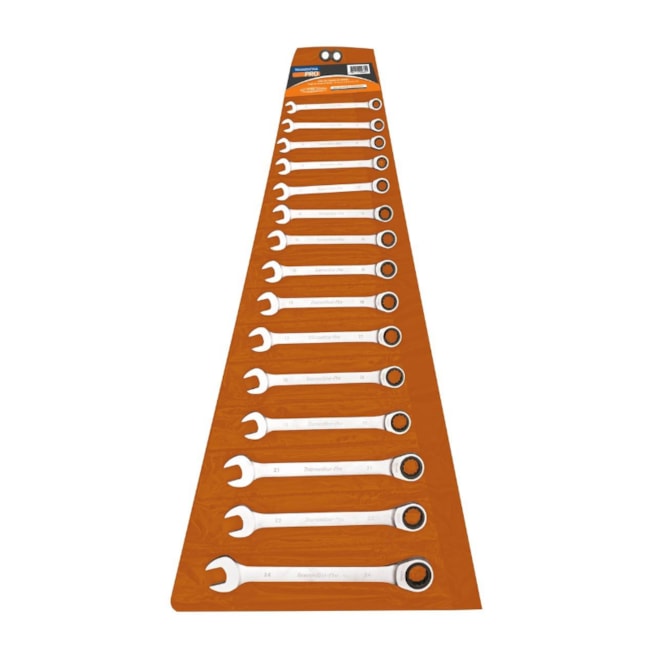 Jogo de Chaves Combinadas 8mm a 24mm com Catraca 15 Peças 44652215 TRAMONTINA PRO-011a2f1c-f935-44b0-bee7-1fa685e68ddb