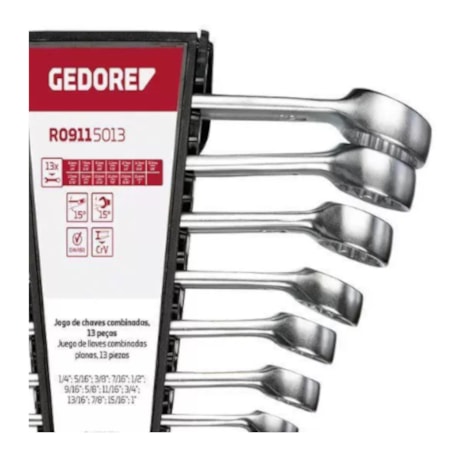 Jogo de Chaves Combinadas com 13 Peças R09115013 GEDORE RED-2547b573-3a95-4247-a17b-b1a5757130d1