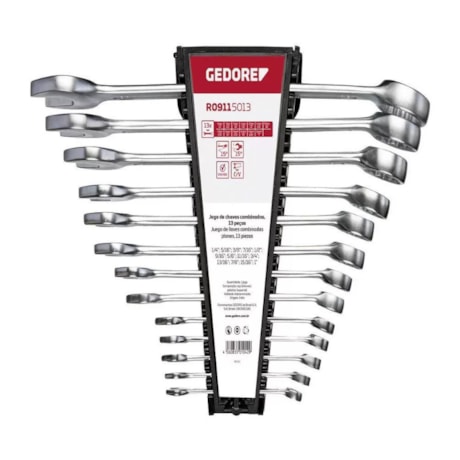 Jogo de Chaves Combinadas com 13 Peças R09115013 GEDORE RED-fc0500e7-1f87-4858-a5f3-3323082884a4