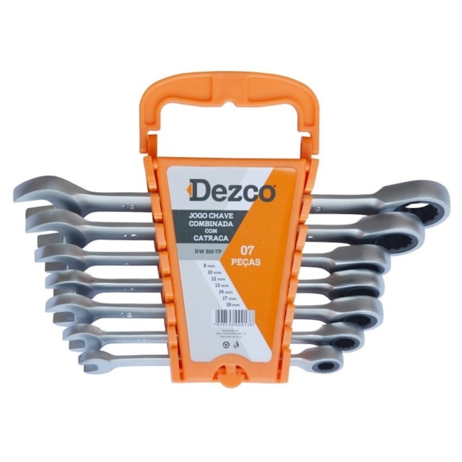 Jogo de Chaves Combinadas com Catraca 7 Peças RW8197P/10013 DEZCO-408dd9ae-337a-437d-a962-4da05b0f18c2