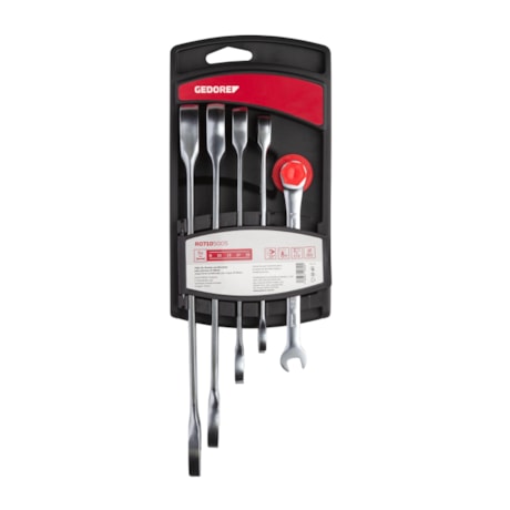 Jogo de Chaves Combinadas com Catraca 8mm a 19mm 5 Peças R07105005 GEDORE RED-3305b10f-3c38-46e6-881d-d1adc1befe4a