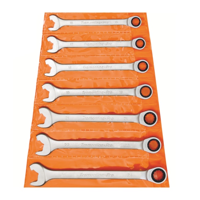 Jogo de Chaves Combinadas com Catraca 8MM A 24MM 13 Peças 44681/213 TRAMONTINA PRO-19f18236-8041-4ad1-8446-f43b772d727f