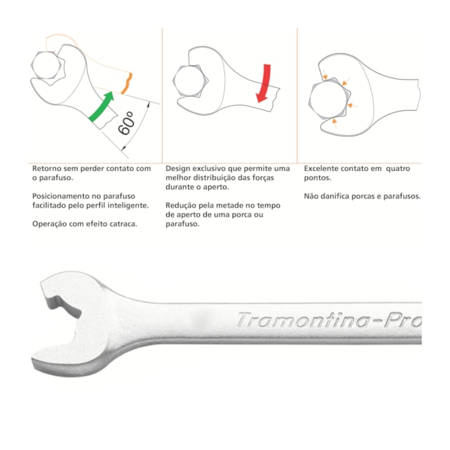 Jogo de Chaves Combinadas com Catraca 8MM A 24MM 13 Peças 44681/213 TRAMONTINA PRO-6cb2c0dc-2c22-4f25-b383-5f6e77867d00