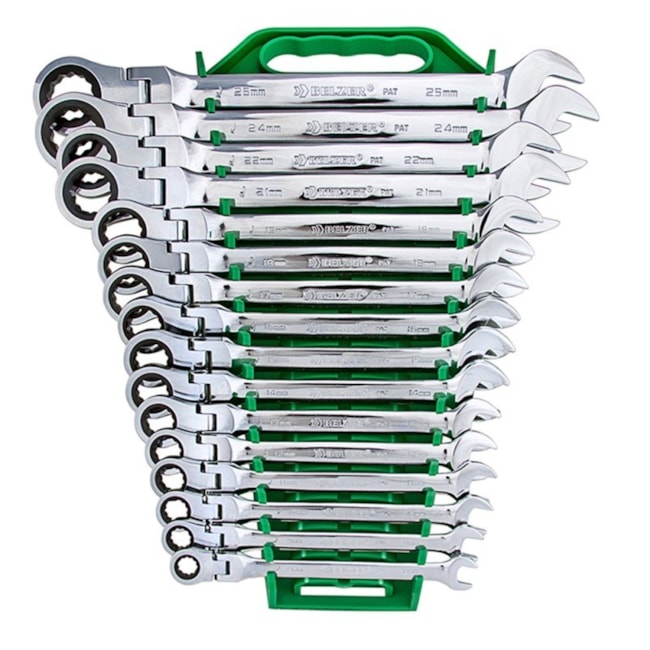 Jogo de Chaves Combinadas com Catraca Flexível 16 Peças 9902BJ BELZER-11db5394-1e9d-4948-896c-cd98382c6bc6