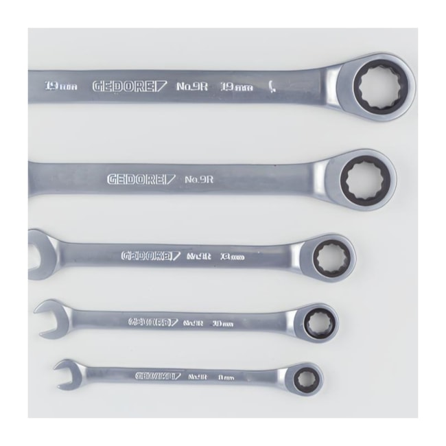 Jogo de Chaves Combinadas com Catraca Plana 8 a 19mm 5 Peças 031369 GEDORE-7af4573f-9944-4921-a3b5-b7b0d6c5e3fc