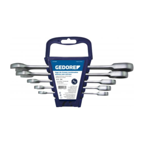 Jogo de Chaves Combinadas com Catraca Plana 8 a 19mm 5 Peças 031369 GEDORE-356c4da8-ed31-4822-8342-b84d498b6cc1