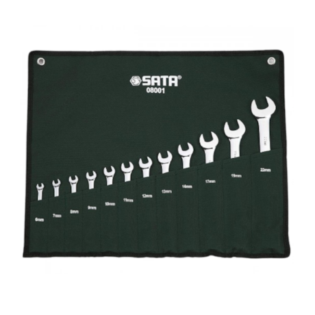 Jogo de Chaves Combinadas de 6 a 22mm com 12 Peças ST08001G SATA-53908945-61d0-4bb9-b465-f147807d00ba