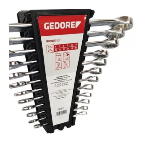 Jogo de Chaves Combinadas de 6mm A 22mm com 12 Peças R09105112 GEDORE RED-8bd05fdc-219a-40b1-b16b-c37ffb36360b