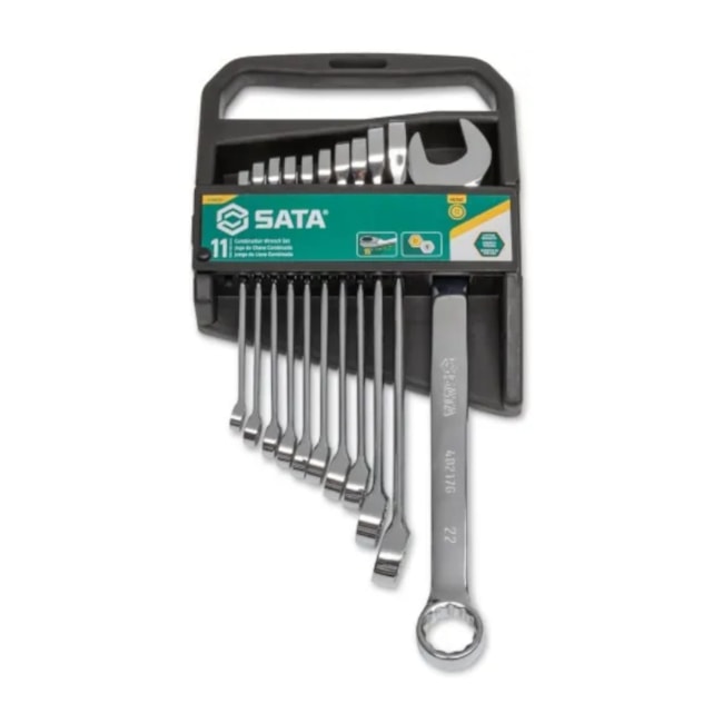 Jogo de Chaves Combinadas de 8 a 22mm 11 Peças ST09022G SATA-53167623-aedd-430f-bd87-45fecb60a26d