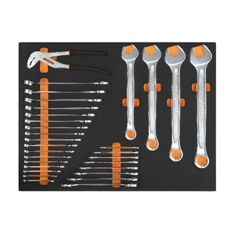 Jogo de Chaves Combinadas e Alicate com 30 Peças em Módulo de EVA MB12 BETA-6bf7e477-6b85-4e52-acf4-6ba6d7f7b866