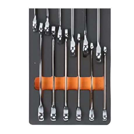 Jogo de Chaves Combinadas Reversíveis com Catraca Reta 12 Peças 8 a 19 mm em Módulo de EVA M44 BETA-bbcd7af8-e823-4920-9396-f68bb81cd2e2