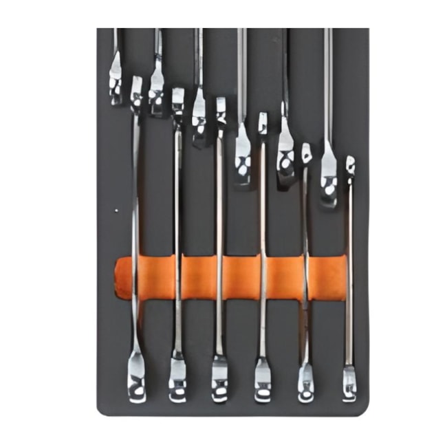 Jogo de Chaves Combinadas Reversíveis com Catraca Reta 12 Peças 8 a 19 mm em Módulo de EVA M44 BETA-f8d398a3-ce4c-4e5e-aff7-5f4d43adbd40