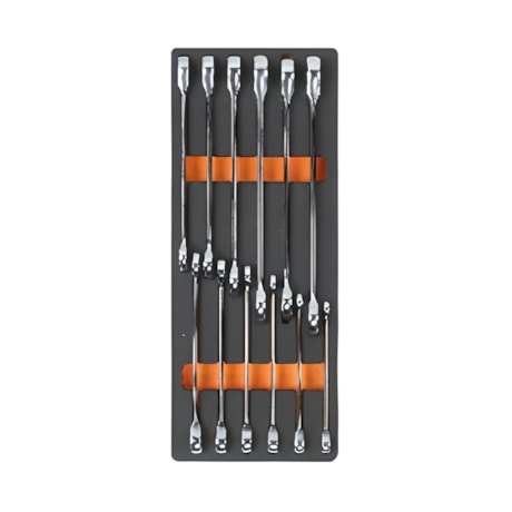 Jogo de Chaves Combinadas Reversíveis com Catraca Reta 12 Peças 8 a 19 mm em Módulo de EVA M44 BETA-671cf294-69db-448a-9da3-09c62402ae8f