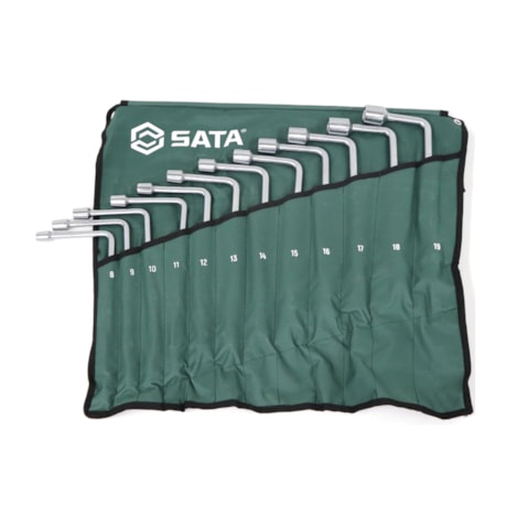 Jogo de Chaves de Biela 8mm a 19mm Estriada 12 Peças ST08021 SATA-ad50a88b-e8ee-419b-9001-7c16de399972