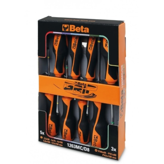 Jogo de Chaves de Fenda Coloridas com 8 Peças 1263MC/D8 BETA-830eb408-6cc6-444c-971e-fc32379139c2