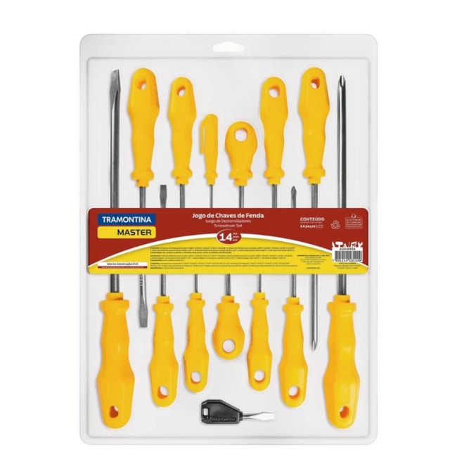 Jogo de Chaves de Fenda com 14 Peças 41516514 TRAMONTINA MASTER-016cd3ea-bd4b-49ee-9064-afed0e7d8372