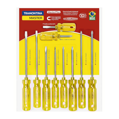 Jogo de Chaves de Fenda e Phillips com 10 peças MASTERPLUS 41530/510 TRAMONTINA MASTER-c78b4bc4-4b3b-47f4-83fe-09cf7d09df2a