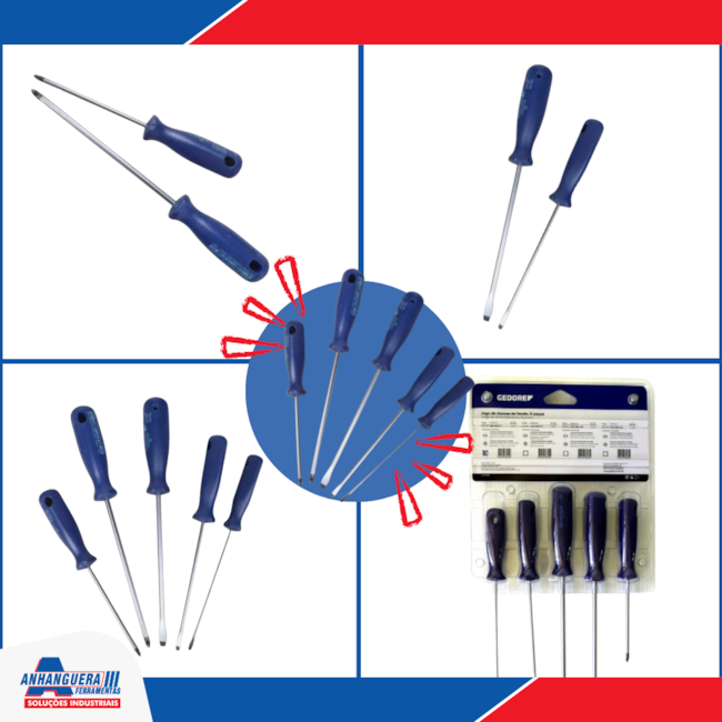 Jogo de Chaves de Fenda e Phillips com 5 Peças 150-160S GEDORE-8255559a-5a03-4587-af57-61d83aba2594