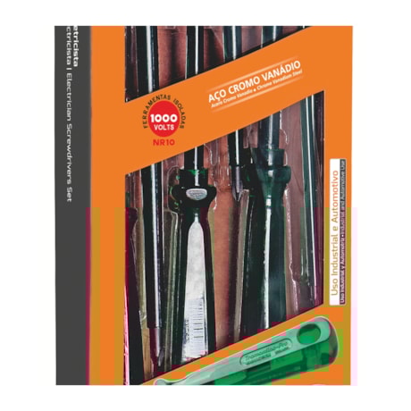 Jogo de Chaves de Fenda e Phillips Isolada 1000V para Eletricista com 6 Peças 44115406 TRAMONTINA PRO-6f1e188f-0237-44b9-a8a6-7ce498b822c3