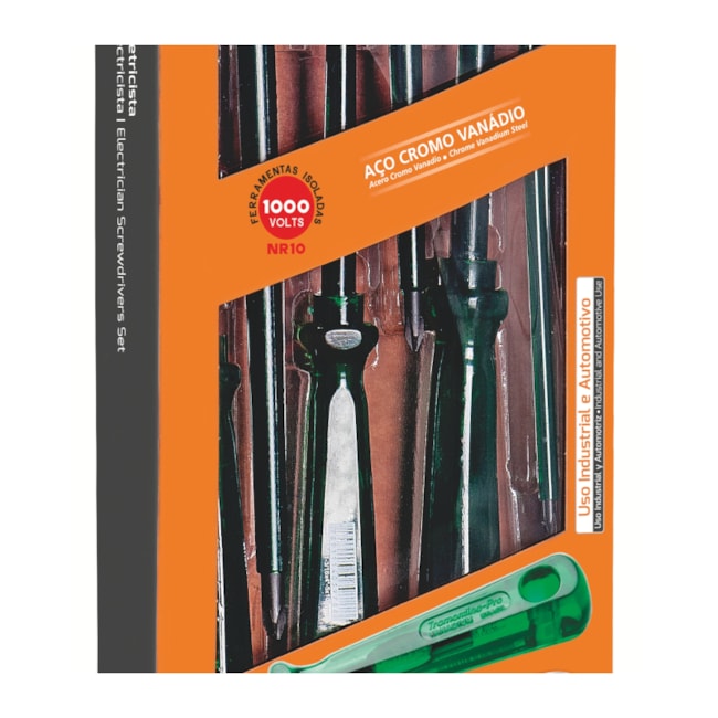 Jogo de Chaves de Fenda e Phillips Isolada 1000V para Eletricista com 6 Peças 44115406 TRAMONTINA PRO-6b9308d3-285a-42d3-acff-12ab659ef50f