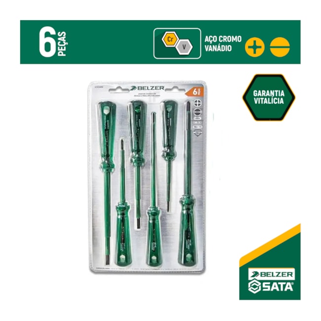 Jogo de Chaves de Fenda e Phillips Isolada Industrial com 6 peças 227230BN BELZER/SATA-8783a9cd-765e-45e4-b097-c2ba9fab8c8a