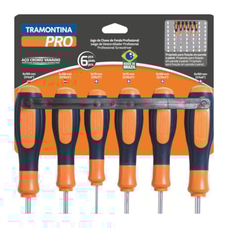 Jogo de Chaves de Fenda e Phillips Ultragrip Plus com 6 Peças 44128406 TRAMONTINA PRO-a75e9128-3507-4162-b9b8-83bf8d8508c6