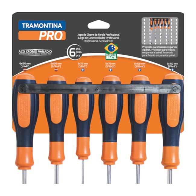 Jogo de Chaves de Fenda e Phillips Ultragrip Plus com 6 Peças 44128406 TRAMONTINA PRO-438b1fe0-fd73-4bde-853a-6e4ce0e15516