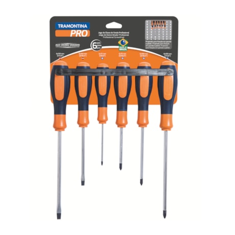 Jogo de Chaves de Fenda e Phillips Ultragrip Plus com 6 Peças 44128406 TRAMONTINA PRO-a24bbe99-be89-4f00-a179-d26e9ef17c8e