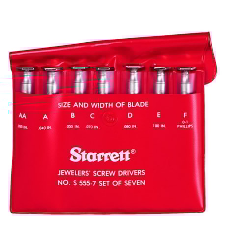 Jogo de Chaves de Fenda para Relojoeiros com 7 Peças 95mm S555Z-7 STARRETT-d9fda174-36b4-4de2-a7e6-e7662f51828a