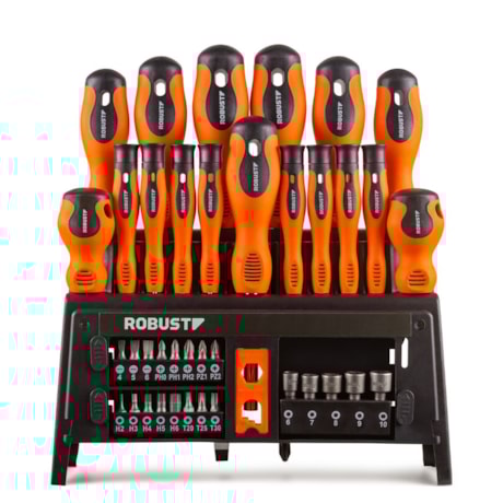 Jogo de Chaves de Fenda Soquetes e Bits com 39 Peças S49001039 ROBUST-090fccb0-bd85-423c-bb84-ec58c2ec9072