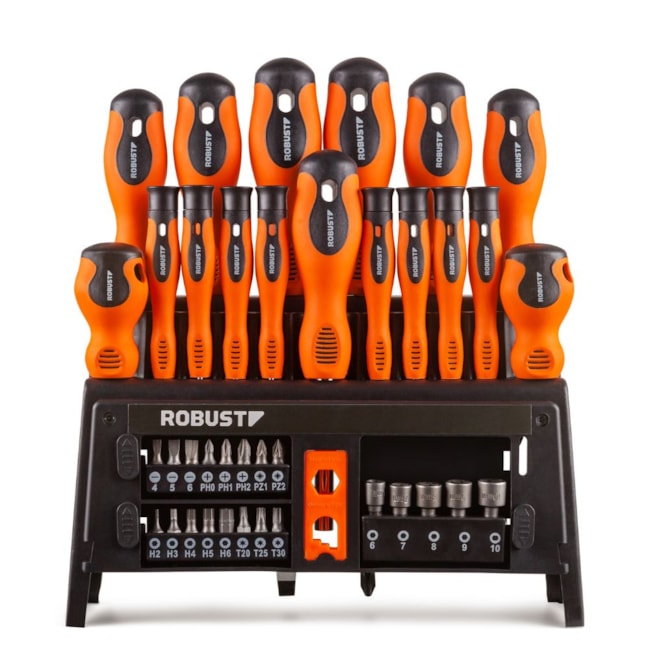 Jogo de Chaves de Fenda Soquetes e Bits com 39 Peças S49001039 ROBUST-758c7d31-a1a9-4a92-9792-95ff59c4b05c