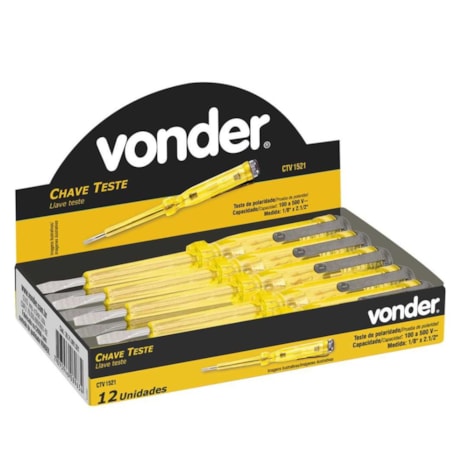 Jogo de Chaves de Fenda Teste 140 mm com 12 Peças 3571091521 VONDER-141745f0-1b04-4a3f-931c-c9004423732b