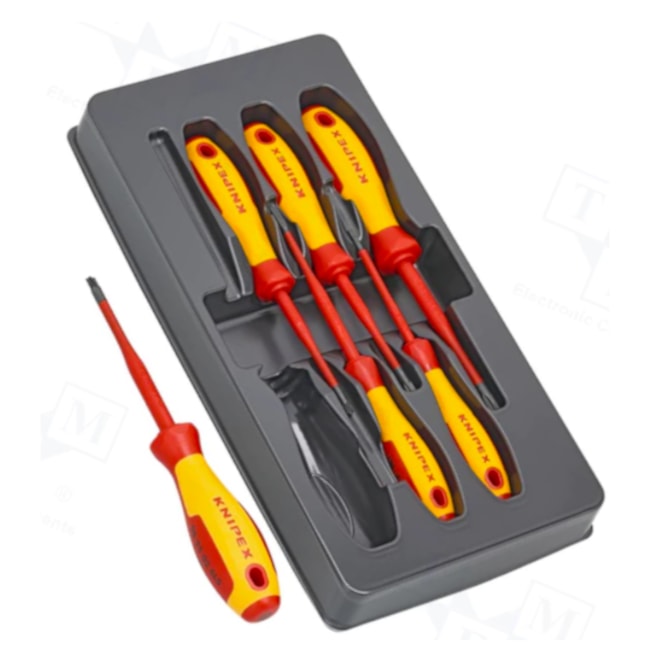 Jogo de Chaves de Fendas Isoladas 1000V VDE com 6 Peças 00 20 12 V05 KNIPEX-35bfa6f2-5ab1-4276-a5fb-c098b26834d1