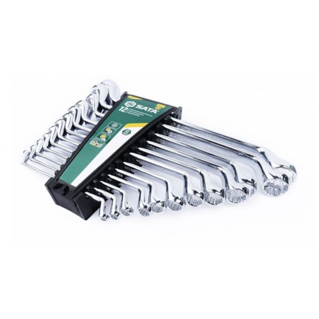 Jogo de Chaves Estrela Angulada 75º 6x7 à 30x32mm com 12 Peças ST08007G SATA-7b540482-b744-4665-929f-064b28fe9843