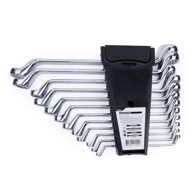 Jogo de Chaves Estrela Angulada 75º 6x7 à 30x32mm com 12 Peças ST08007G SATA-3c2b43bc-d4f4-4a7b-8a00-21fe6e7878c9