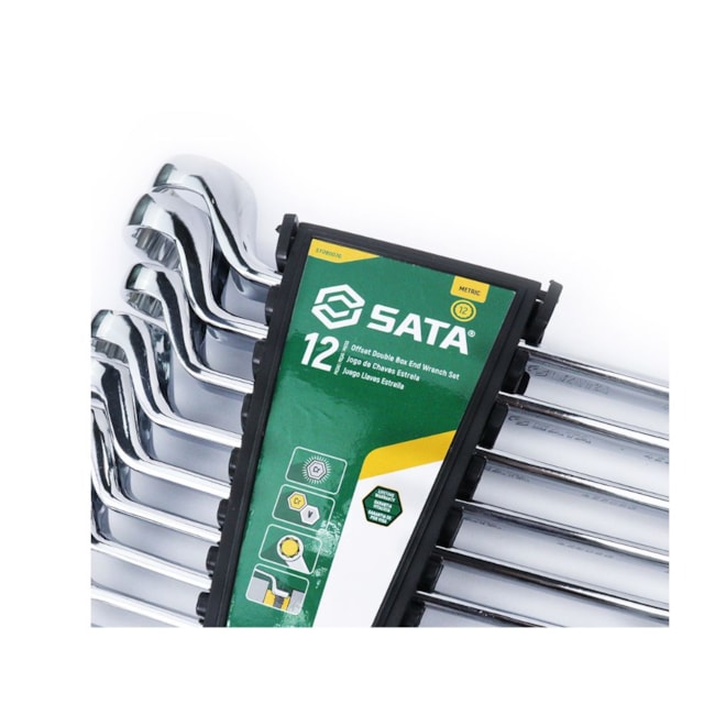 Jogo de Chaves Estrela Angulada 75º 6x7 à 30x32mm com 12 Peças ST08007G SATA-ce4ea052-a163-4c8a-92b2-5f4ea64e4249