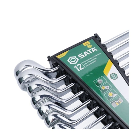 Jogo de Chaves Estrela Angulada 75º 6x7 à 30x32mm com 12 Peças ST08007G SATA-3872b776-35e5-4b10-bbdc-1033fb006a81